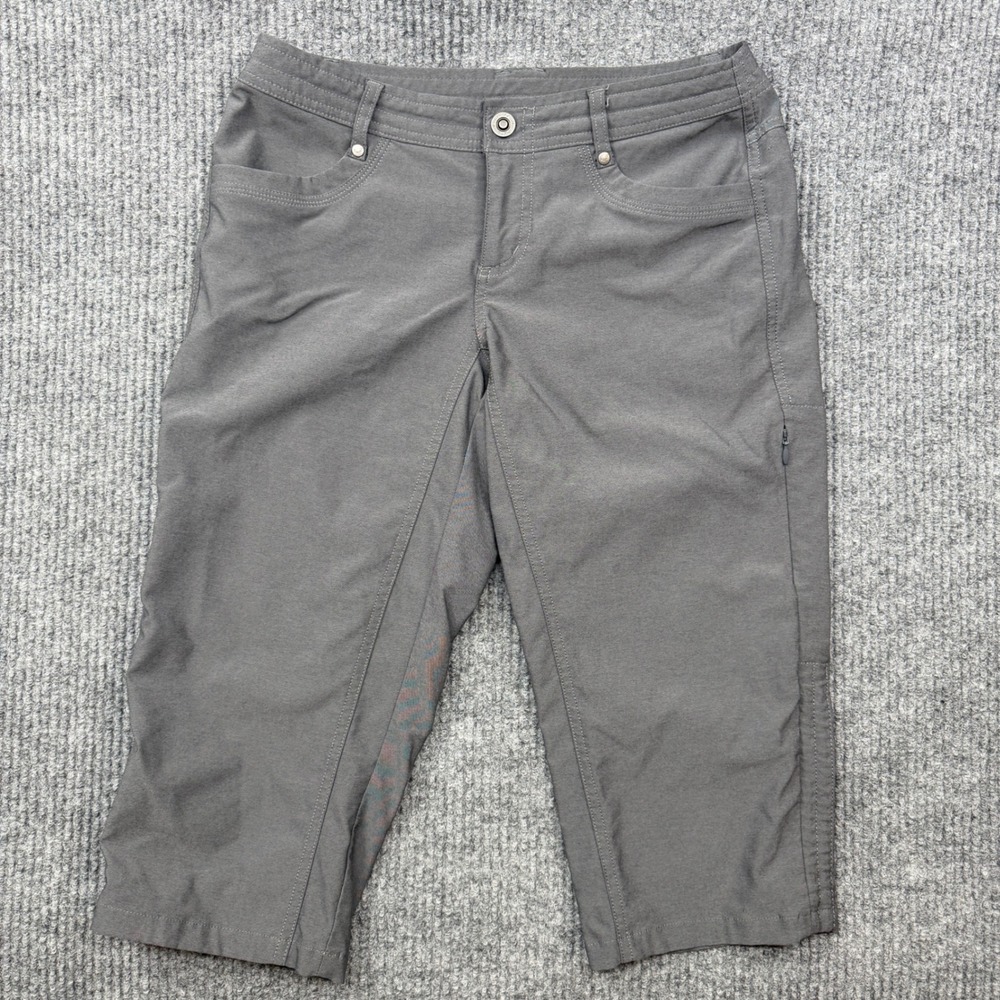KUHL Women Trekr Pull on Kapri Capri Pants Sage Gray 6236 Hiking Outdoor Trail